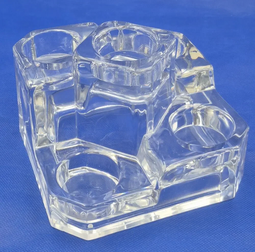 Vintage PartyLite Lead Crystal 5-Tier Castle Tealight Holder Germany 6x6x4" - Picture 1 of 8